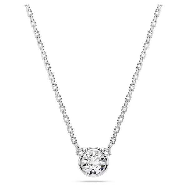 Swarovski smykke Imber pendant Round cut, White, Rhodium plated - 5696039